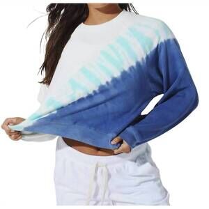 NEW ELECTRIC & ROSE ronan echo wash pullover in indigo/opal/cloud
